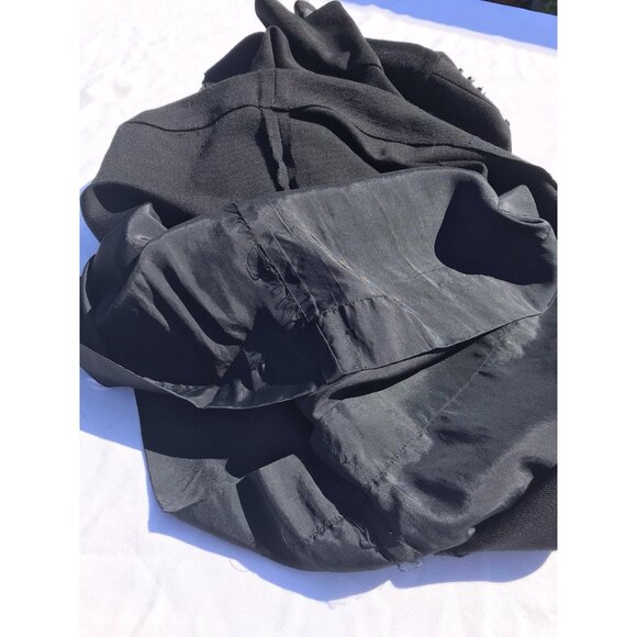 Vtg Grace Taylor Blouson Midi Dress Black Beaded Womens Med Short GoGo 60s Mod - Picture 6 of 16